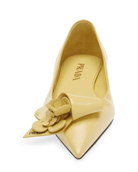 bow pointy toe flat prada|Prada loop bouquet toe flat.